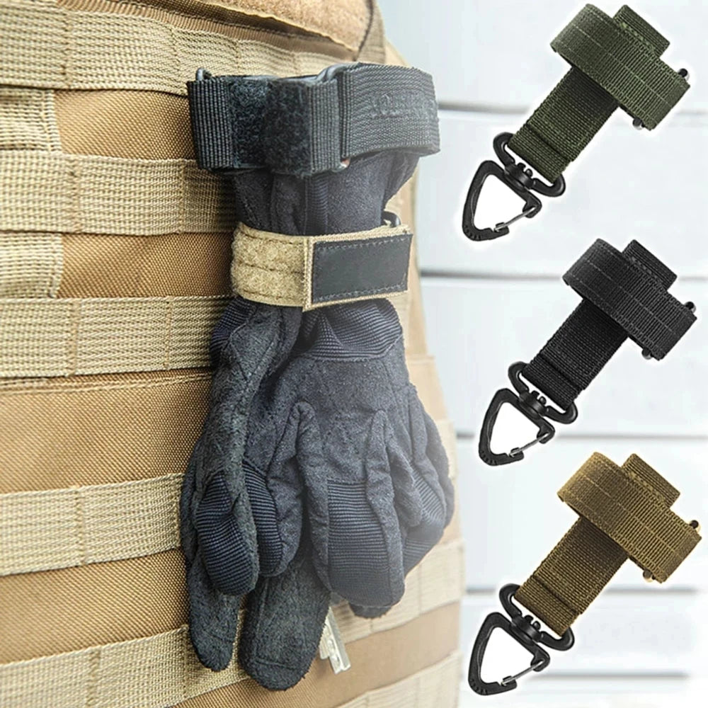 Gants en nylon multi-usages, gants de travail à crochet, clip de sécurité, corde d'escalade tactique d'extérieur, corde de camping suspendue, camping en plein air