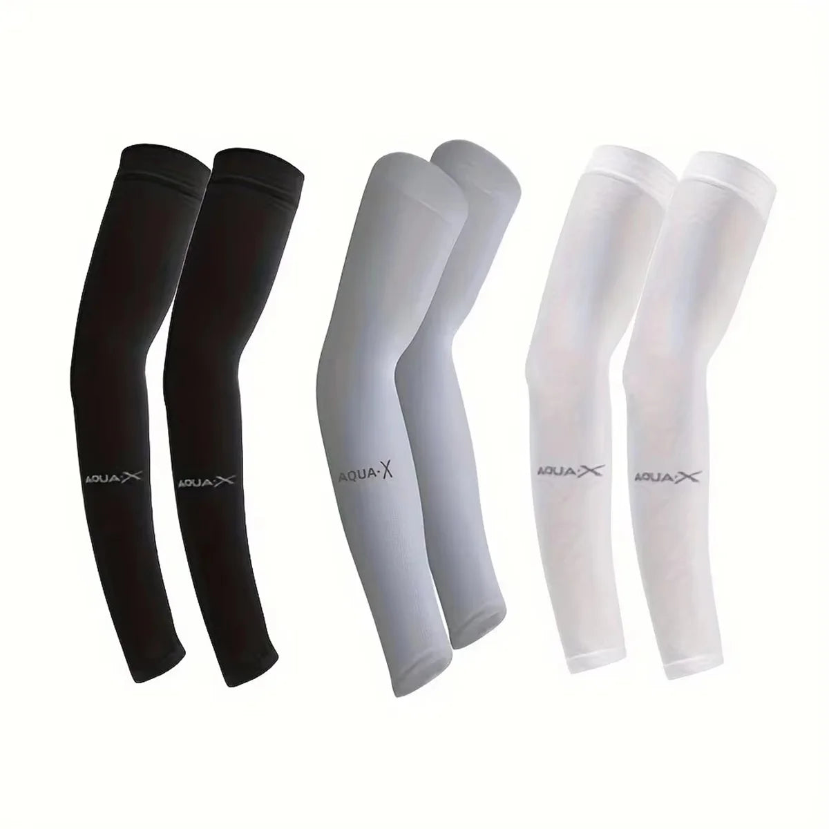 3 pièces manches de glace manches de protection solaire pour hommes manches de protection solaire d'été manches en soie glacée gants de cyclisme en plein air bras
