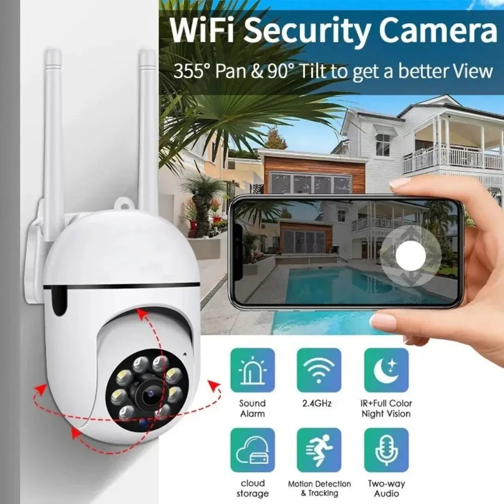 A7 WiFI IP caméra intelligente 1080P HD couleur Vision nocturne sans fil caméra de sécurité à domicile 2 voies son et mouvement Notification Push