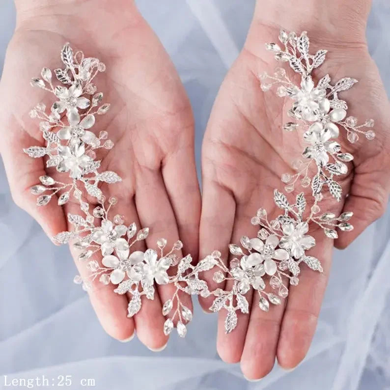 Bandeaux et diadèmes fleuris luxueux, accessoires de coiffure de mariage pour femmes, bijoux de cheveux de mariée, bandeau de mariée, coiffe, serre-tête de fête