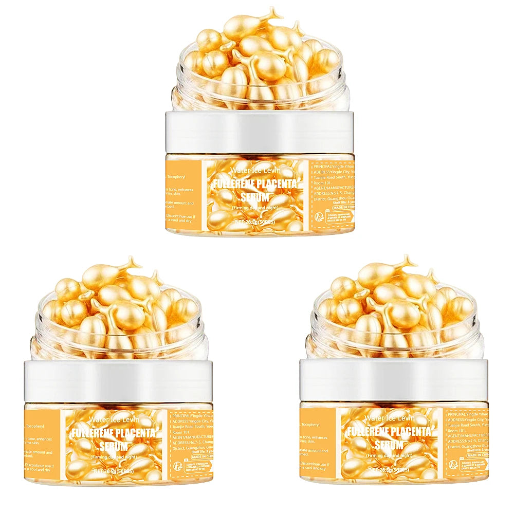 50 capsules de sérum au collagène pour le visage, anti-imperfections, anti-acné et anti-rides, raffermissantes et éclaircissantes, à base d'acide hyaluronique. Nouveau soin de la peau