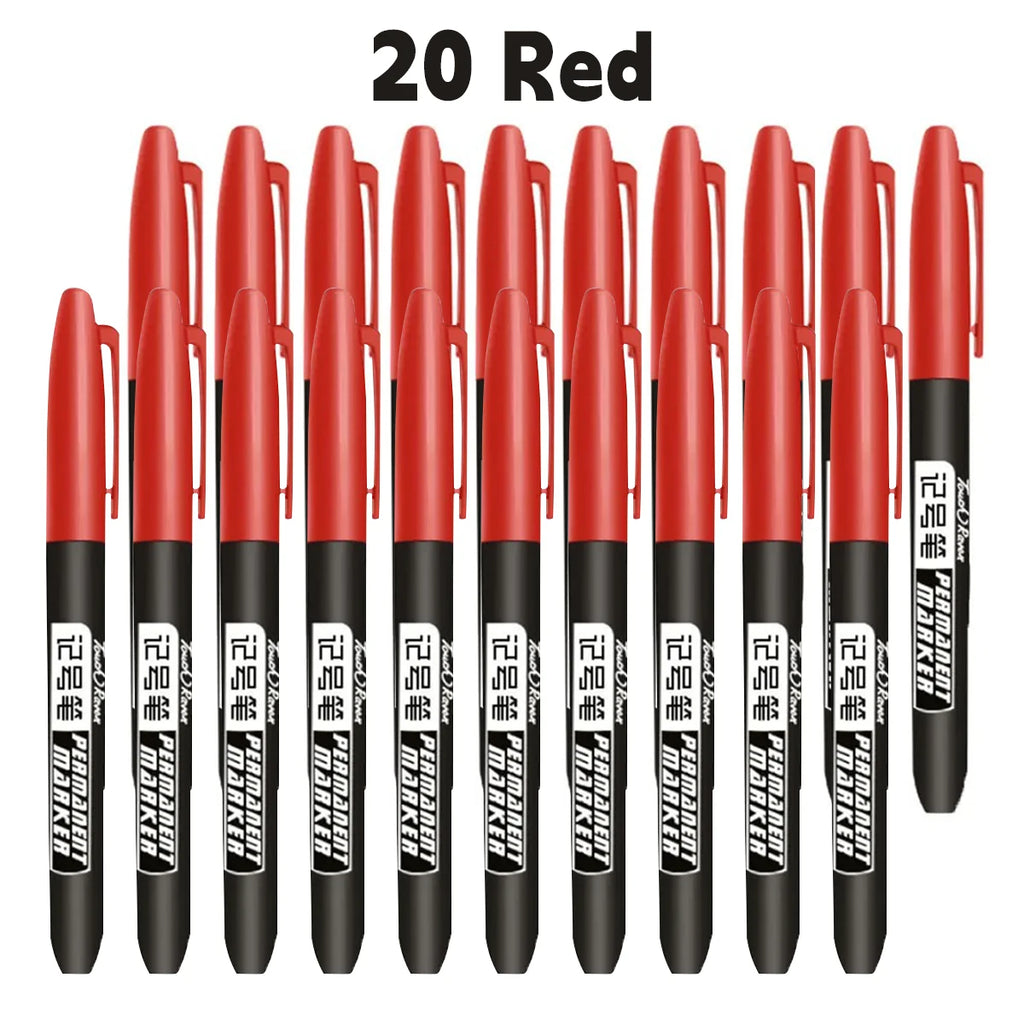 Stylo marqueur Permanent pour dessin Manga, 6 pièces, noir, bleu, rouge, encre étanche, stylos pour croquis, papeterie fournitures scolaires d'art