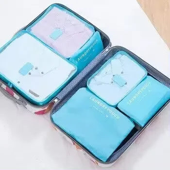 6pcs Set Travel Storage Bags Suitcase Packing Set Storage Cases Portable Luggage Organizer Clothes Shoe Foldable Organizer