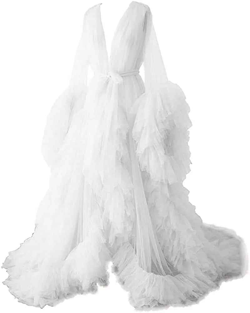 Robes de maternité, peignoirs longs en tulle pour femmes, robes de chambre pour séances photo, anniversaires, robes de mariée sexy et moelleuses, vêtements de nuit pour fêtes, robes sur mesure 2021
