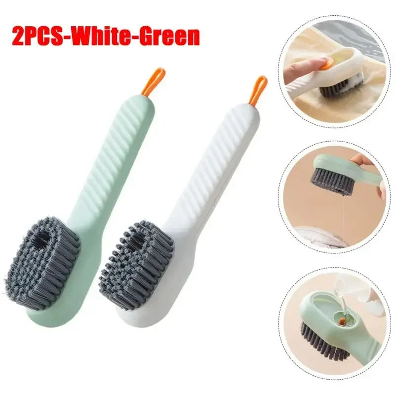 Brosse à chaussures multifonction à la mode, poils doux, liquide rempli, nettoyage de chaussures, accessoires de maison, outils de cuisine propres