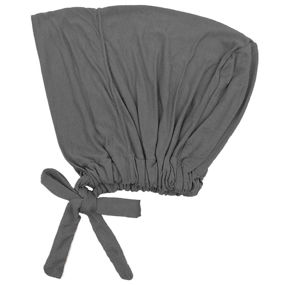 Turban musulman Modal, chapeau intérieur Hijab, sous-écharpe islamique, Bonnet indien, couvre-chef féminin, Turban Mujer Hijab avec corde