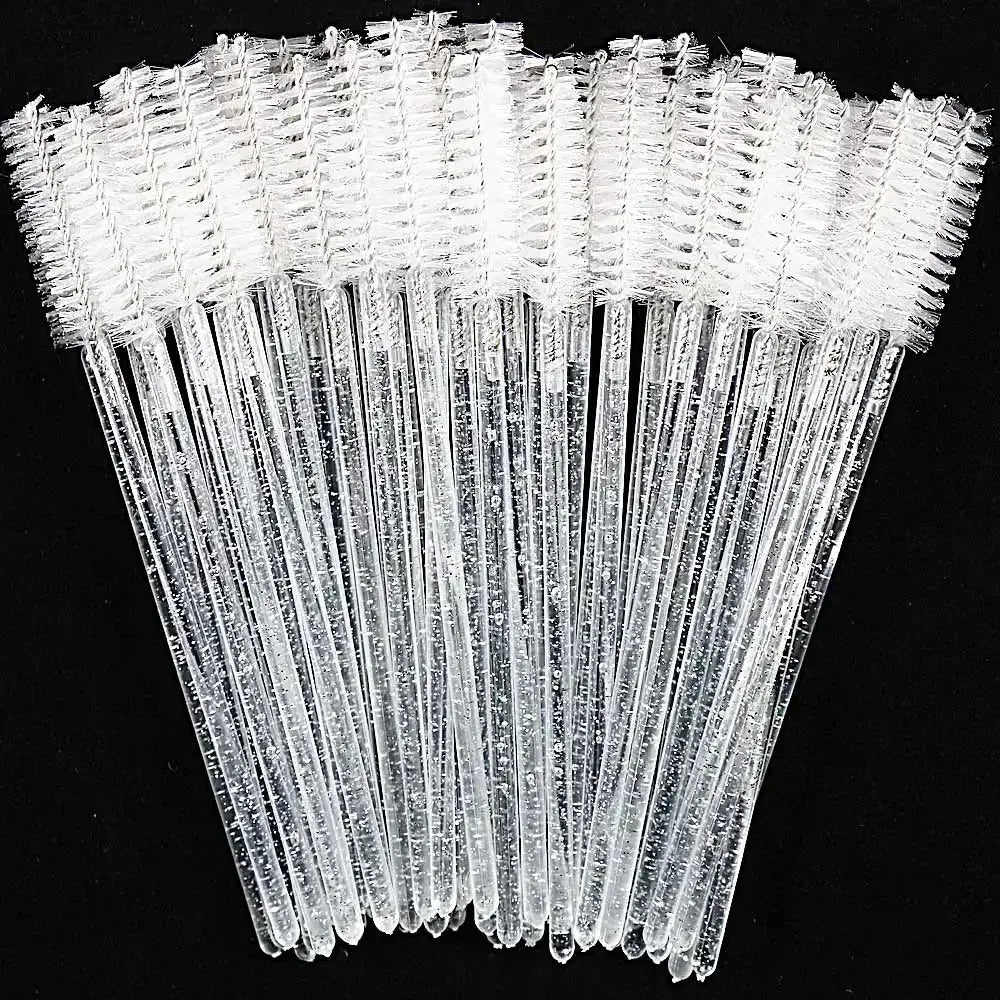 Brosse à cils en cristal jetable, peigne, Extension de cils, baguettes de Mascara, maquillage professionnel, outil de beauté, 50 pièces