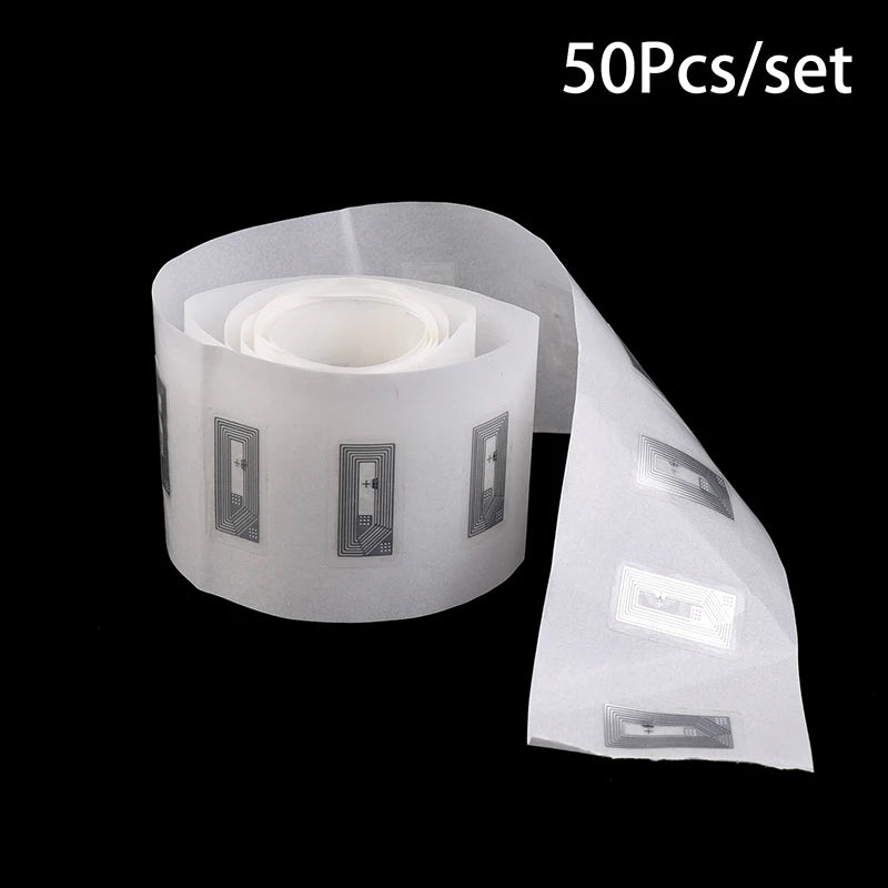 50 pièces de puces NFC Ntag213 Sticker Inlay humide 11x21MM 13,56 MHz Étiquette Anti-contrefaçon Étiquette électronique