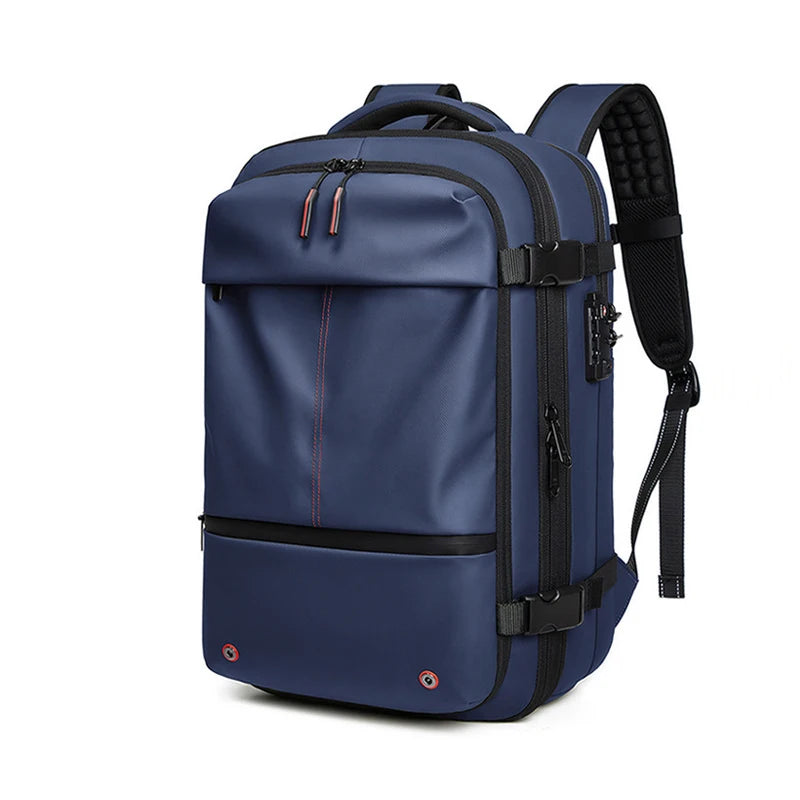 Voyage hommes 17 pouces sac à dos pour ordinateur portable compression sous vide sac à dos affaires grande capacité école sac à dos étendre sac à dos en plein air