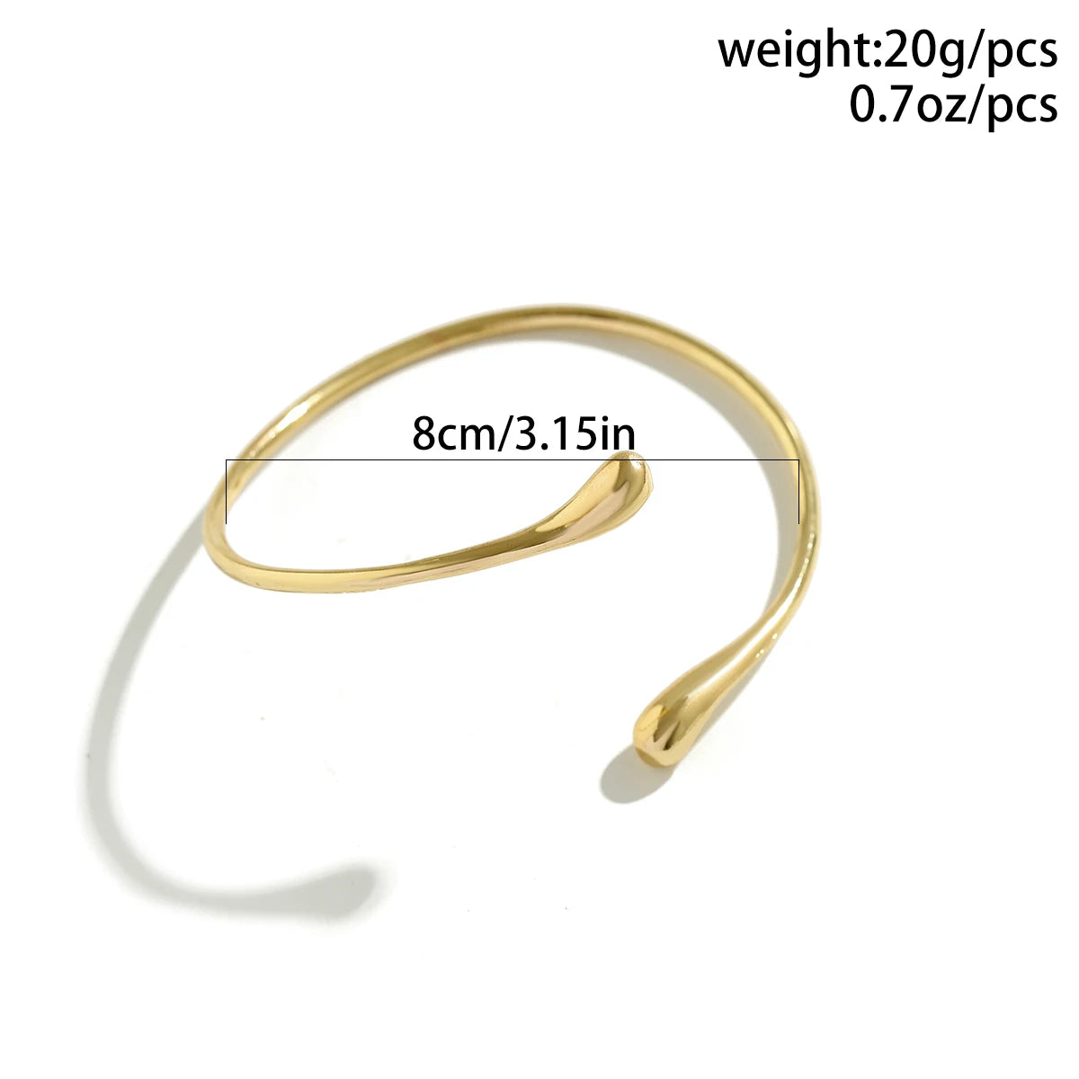 Ingemark – bracelets Vintage simples en forme de goutte d'eau pour femmes, manchette ouverte, tendance Goth, bras géométrique, bijoux esthétiques, cadeau, nouveau, 2024