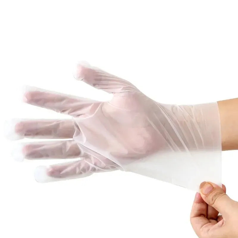 100 gants jetables en TPE, gants de vaisselle imperméables, gants de nettoyage ménager, gants résistants à l'huile