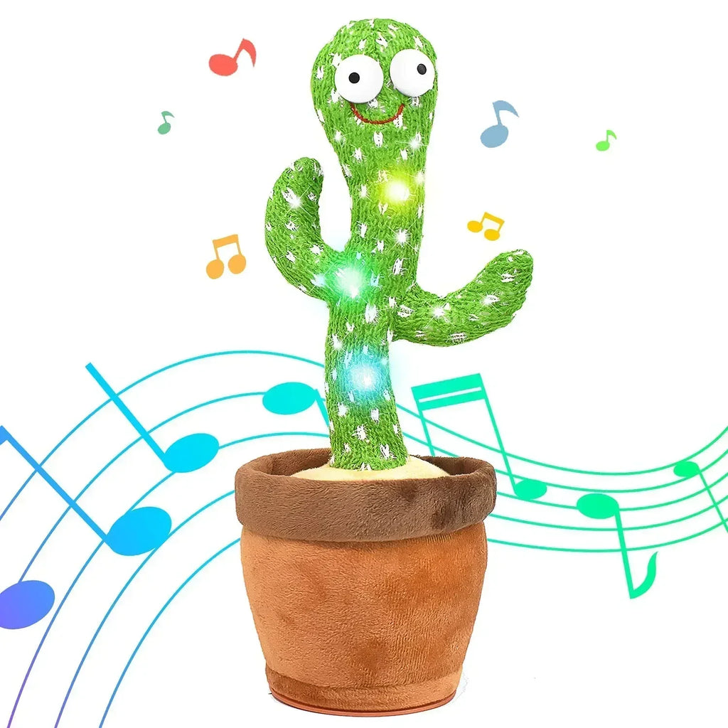 1 cactus parlant rechargeable, avec fonction d'enregistrement et de répétition. Changeur de voix disponible en espagnol, anglais et arabe