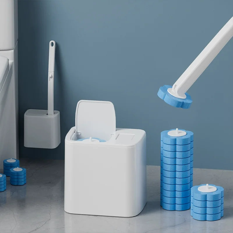 Toilet Brush Disposable Replacement Head Cleaning Kit Toilet Bowl Brush Long Handle Home Wc Accessories Tool