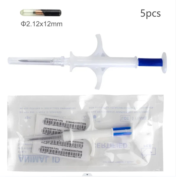 1/5/20 pièces EM4305 Micropuce Norme Internationale 134.2KHz FDX-B Puce D'identification des Animaux Seringue