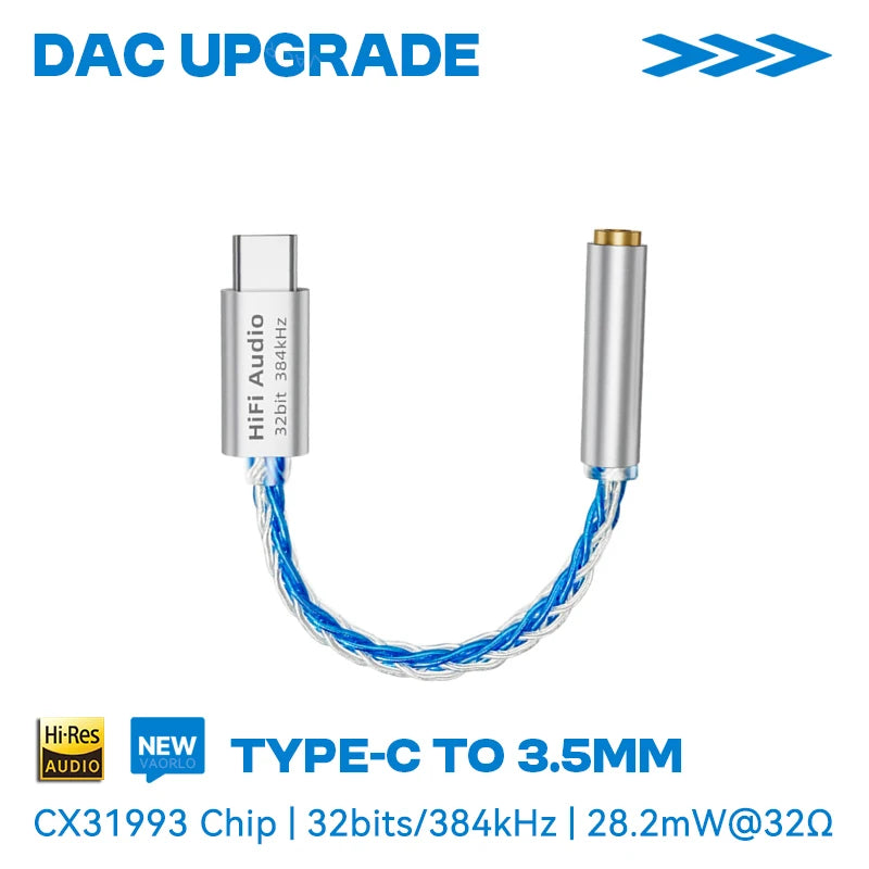 VAOLRO AB136D USB type-c à 3.5mm amplificateur de casque 16Bit/48KHz câble de décodeur Audio HiFi IEM AMP adaptateur de téléphone portable puce DAC