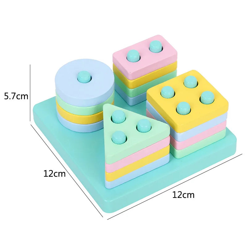 Jouets Montessori pour bébés, puzzles 3D en bois, jeux d'éveil, jouets éducatifs en bois pour enfants, cadeaux d'anniversaire