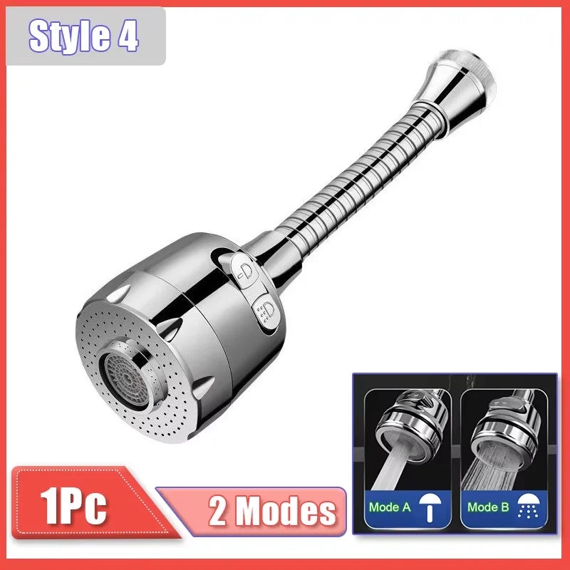 Universal Kitchen Faucet Adapter 2/3 Modes 360 Rotation Water Saving Spray Tap Nozzle with Filter Extenders Kitchen Gadgets