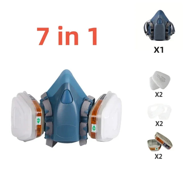 Nouveau 7502 masque respiratoire masque de protection industrie peinture pulvérisation poussière masque à gaz avec 501 5N11 6001CN demi-masque chimique