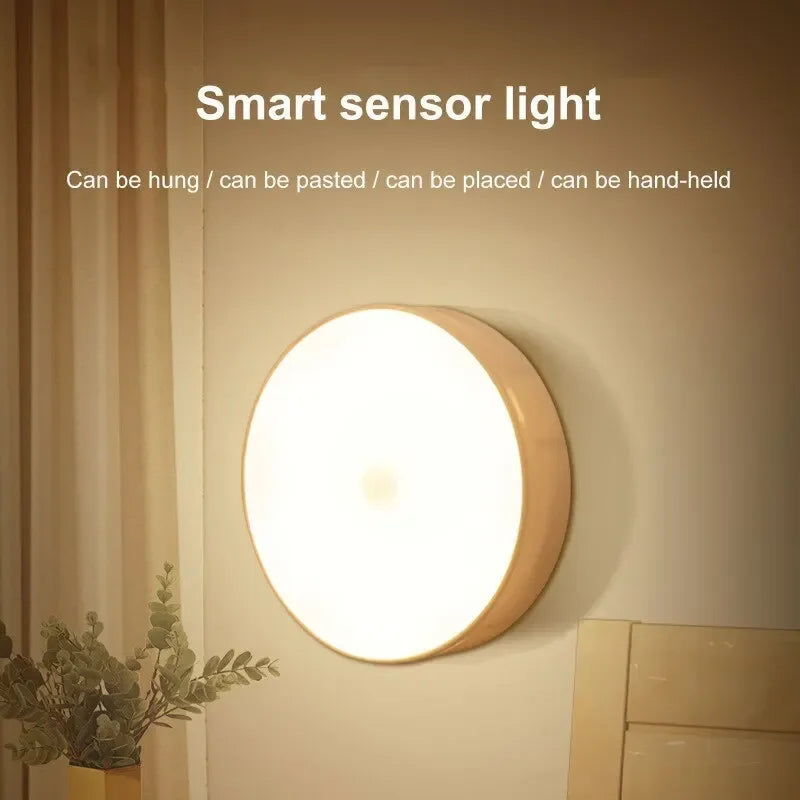 LED intelligente capteur de corps humain veilleuses éclairage automatique d'urgence USB charge sans fil aspiration magnétique LED lumières d'armoire