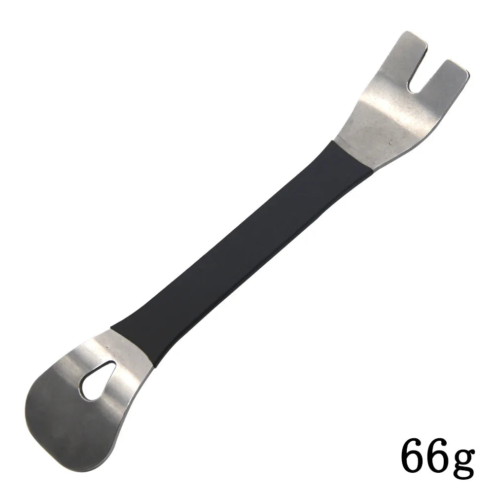 Outil de dépose de garniture de voiture en acier inoxydable, outils durables de retrait de garniture à deux extrémités, niveau de levier, panneau de porte de voiture, pilote de fixation de Terminal Audio