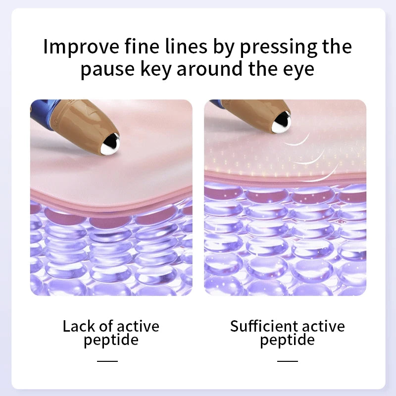 O'CHEAL Crème contour des yeux anti-rides avec bille, sérum hydratant à séchage rapide à l'acide hyaluronique, atténue les ridules