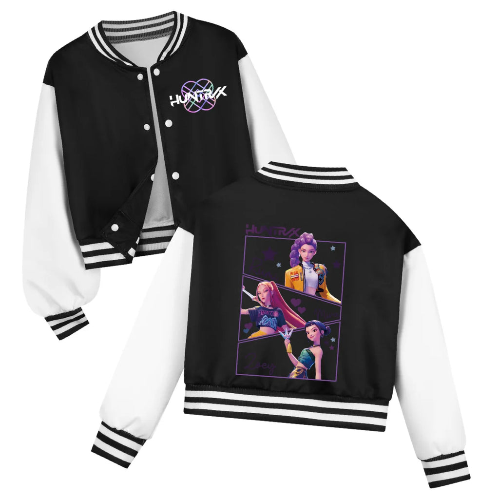 Tenue de baseball K-Pop pour enfants Huntrix, sweat-shirts à capuche décontractés printemps-automne, vêtements pour garçons et filles, déguisement pour bébés et enfants