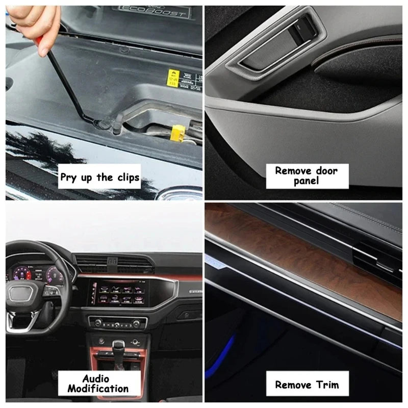 Auto Door Clip Panel Trim Removal Tool Kit Universal Used for BMW/Toyota/Hyundai/Benz/Tesla | Multi-Purpose Vehicle Trim Tools