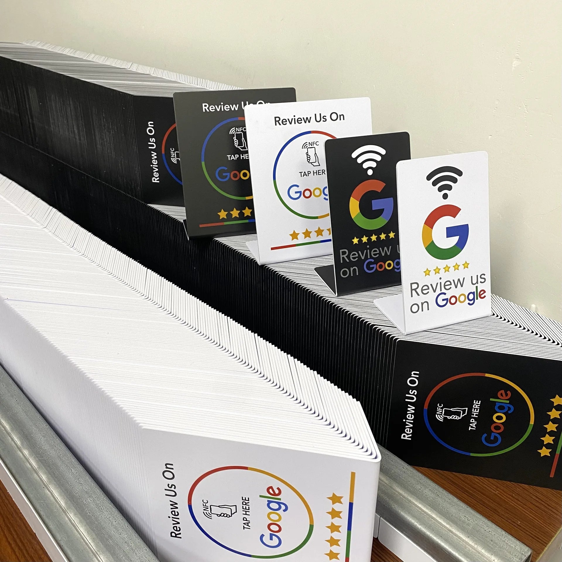5YOA – Carte d'examen Google NFC, station 13.56Mhz, table programmable, NFC, affichage des avis Google, carte pliable, support de marque debout