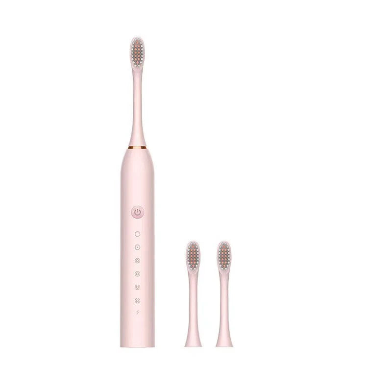 Brosse à dents électrique automatique à six vitesses, brosse à dents intelligente universelle à poils souples pour adultes et enfants, pour tous les âges