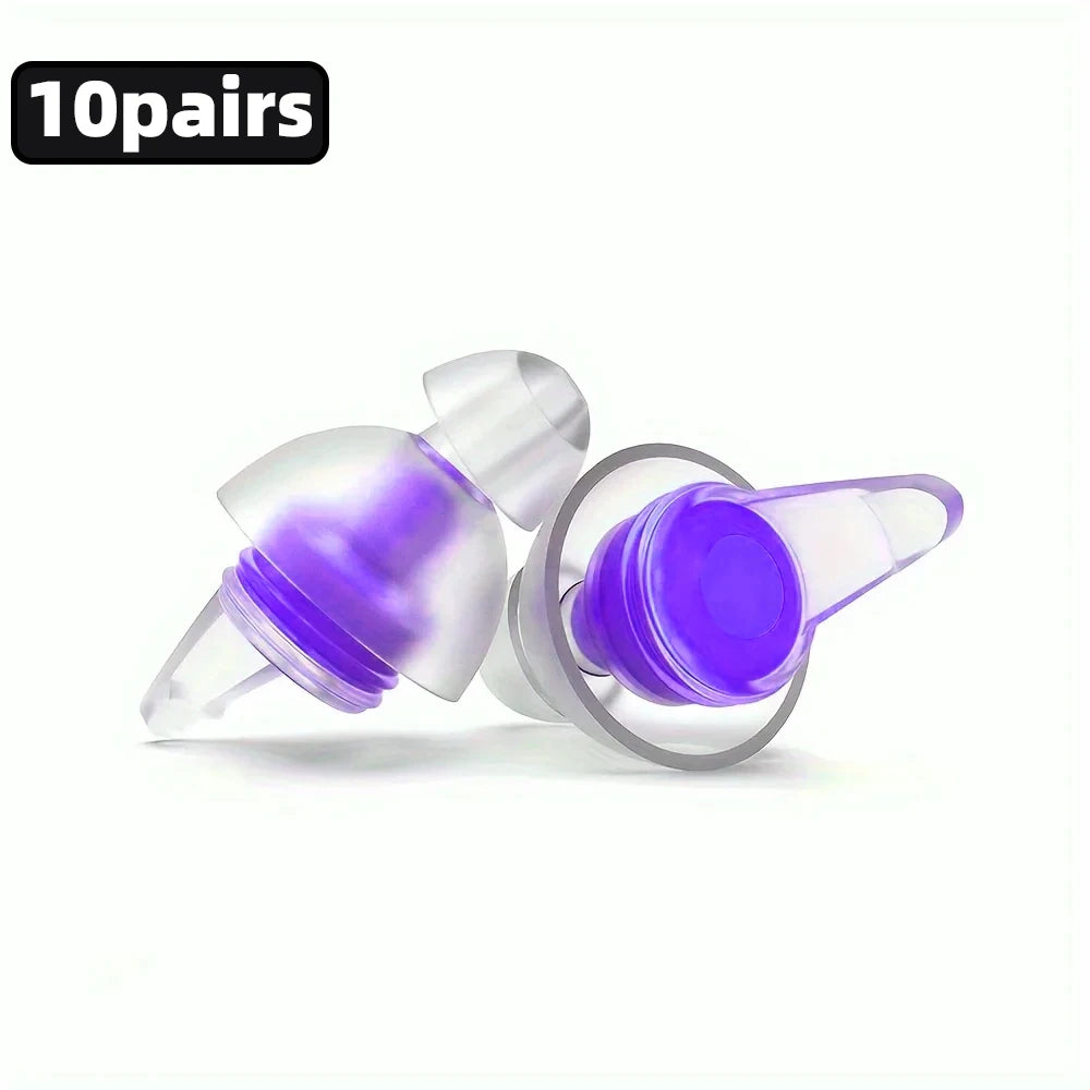 HUAK 2 ensembles de bouchons d'oreilles pour moto – Silicone haute fidélité réutilisables, étanche IPX8 pour la natation et les voyages
