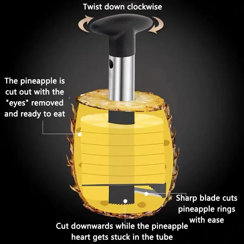 Trancheuse à ananas, éplucheuse, coupe-ananas, couteau d'office, ustensiles de cuisine en acier inoxydable, accessoires et gadgets de cuisine