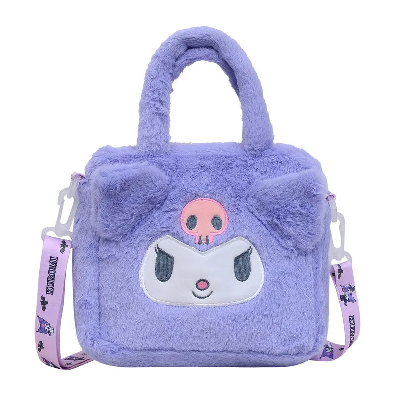 1pc Sanrio sac Kawaii Kuromi cannelle ma mélodie dessin animé en peluche sac à main sac cosmétique voyage sac de rangement femmes fille cadeaux