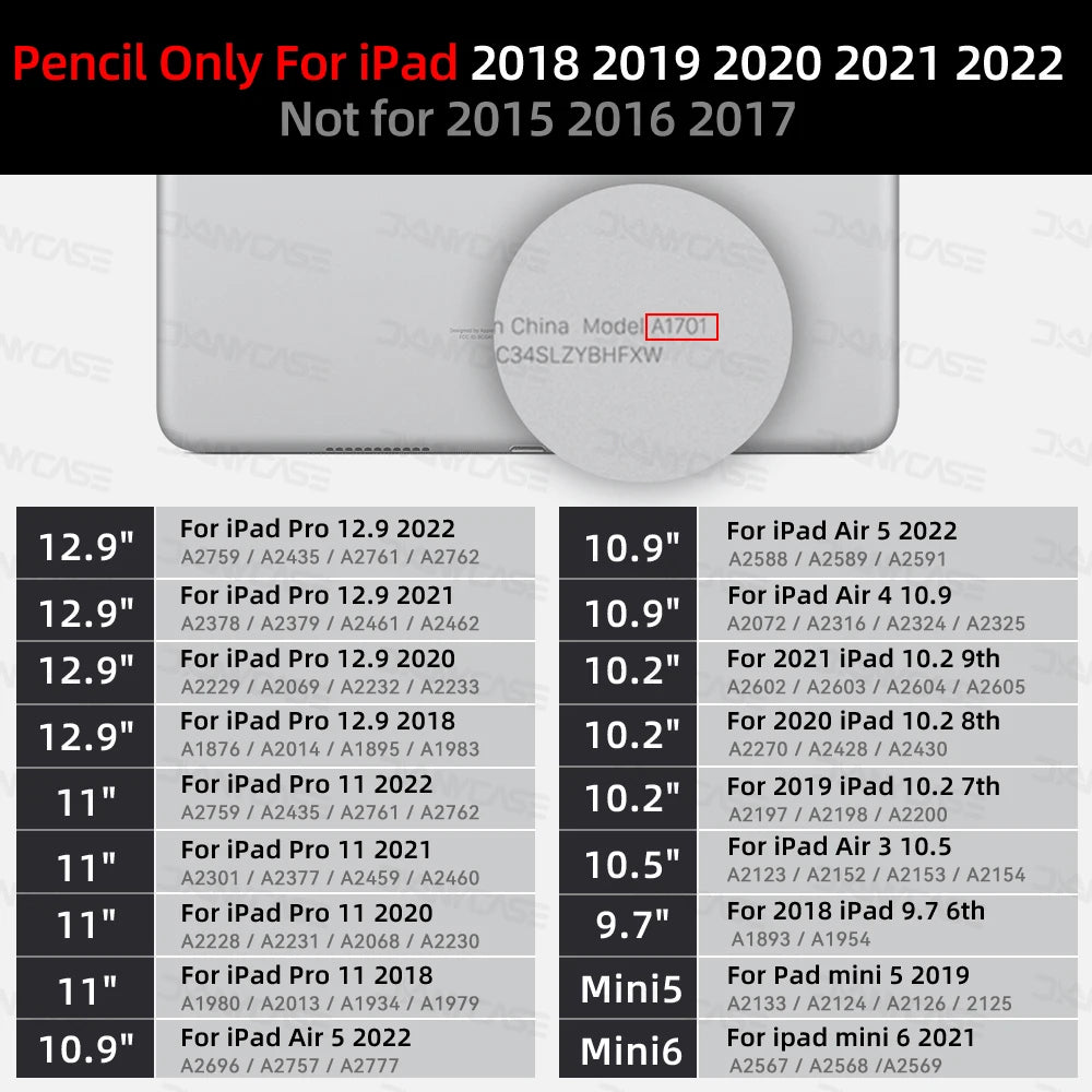 For Apple Pencil Palm Rejection Power Display Ipad Pencil Pen For iPad Accessories 2022 2021 2020 2019 2018 Pro Air Mini Stylus