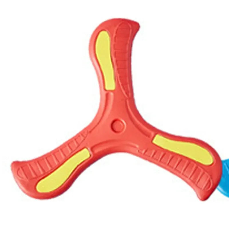 Boomerang souple en forme de croix à trois feuilles pour enfants, disque volant d'extérieur, jouet de sport interactif pour adultes et enfants, idéal pour se détendre et créer des puzzles. Cadeau parfait pour se déconnecter