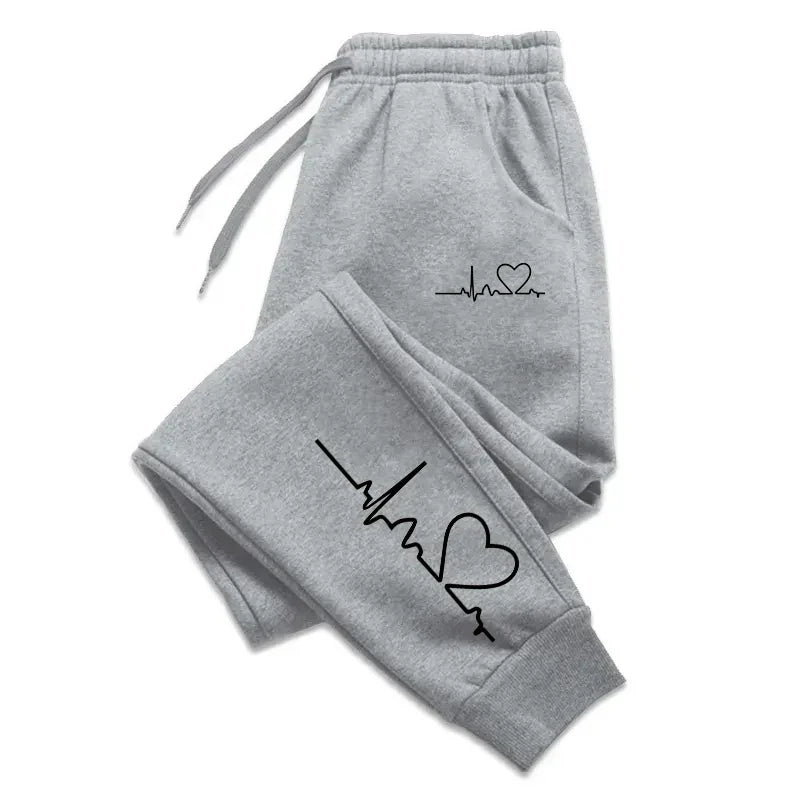 Pantalon de survêtement femme en promotion, pantalon décontracté du quotidien, pantalon de sport de haute qualité, imprimé cœur, pantalon de jogging