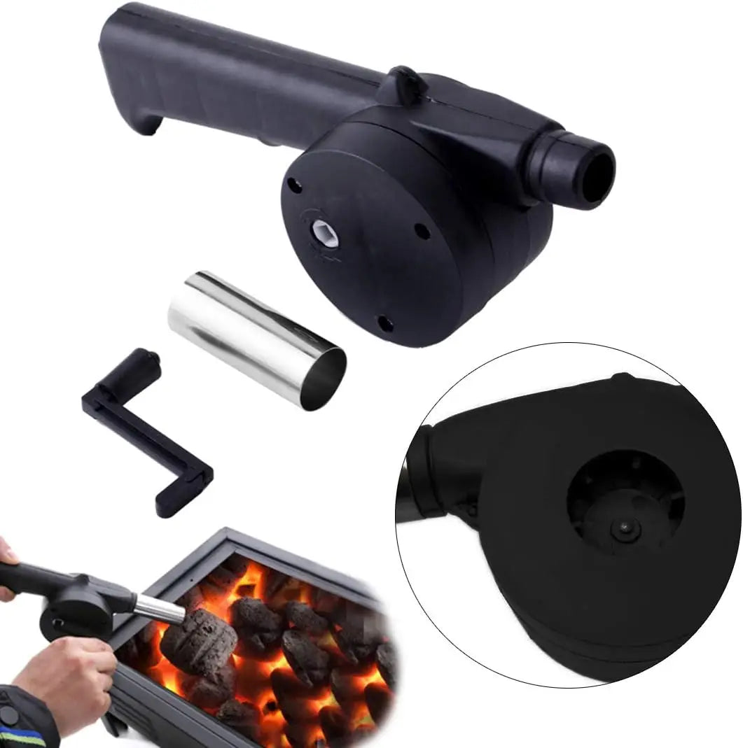 Ventilateur de barbecue souffleur d'air allume-feu rapide manivelle manuelle portable pour pique-nique en plein air camping cuisson barbecue grils à charbon de bois Stov