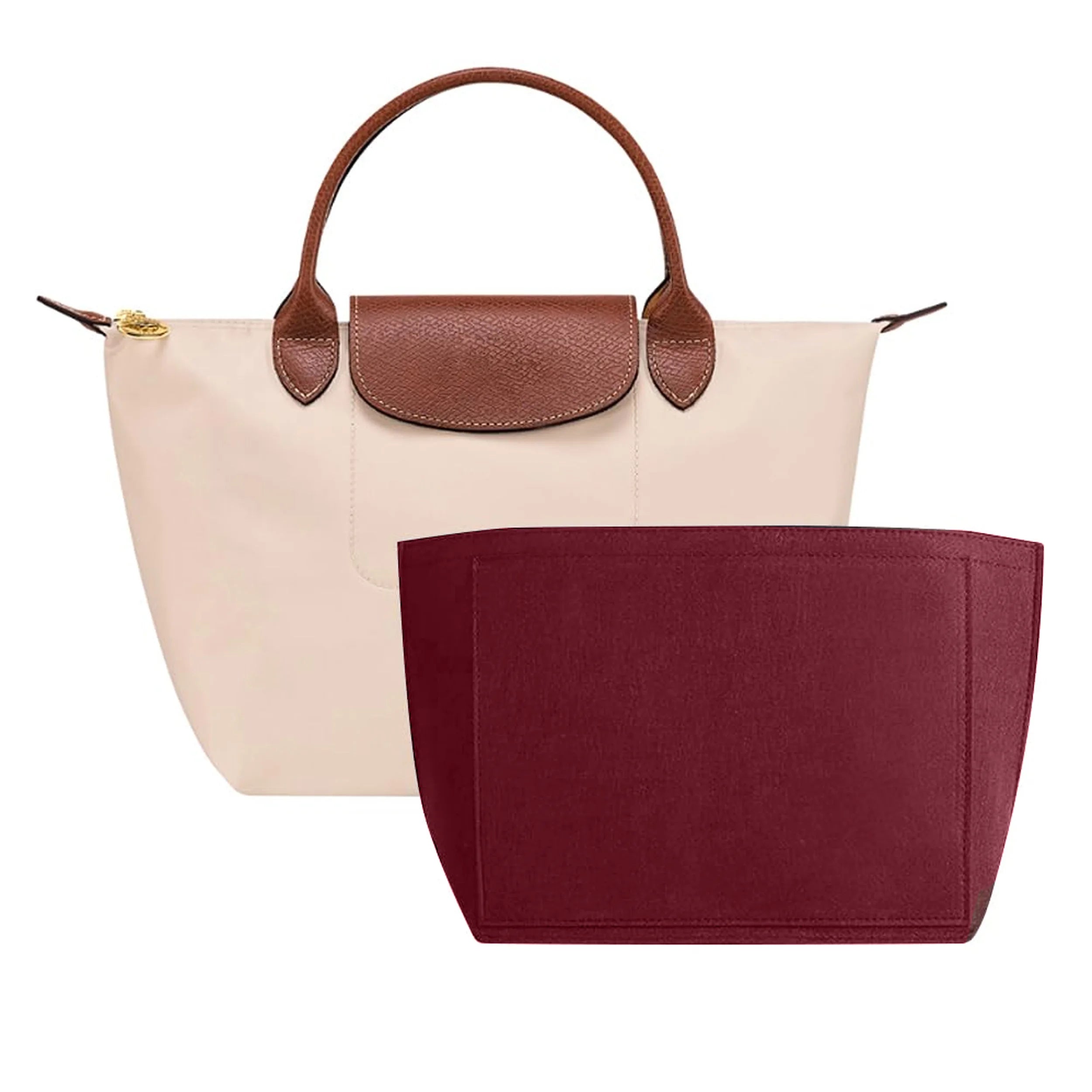 Sac à insertion en feutre adapté au sac à main Longchamp, sac de doublure en tissu feutré, sac de maquillage, Support de voyage, organisateur de sac à main Portable