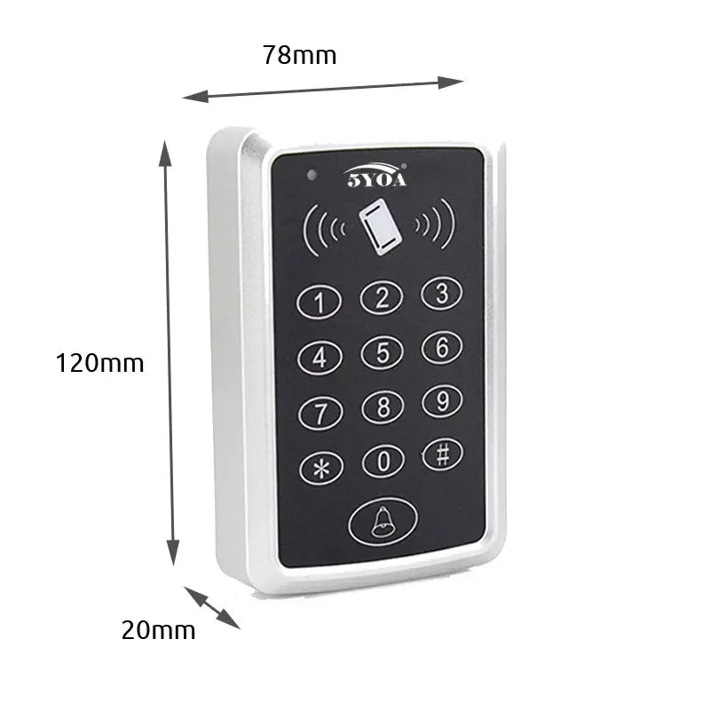 Système de contrôle d'accès par clavier RFID 5YOA B03, lecteur de cartes EM 125 kHz, ouvre-porte, clavier de commande pour la sécurité