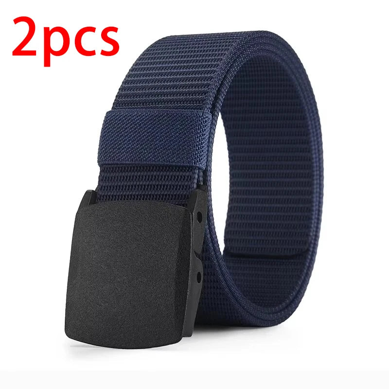 Ceinture pour hommes en plein air décontracté toile ceinture métal gratuit formation Nylon ceinture tactique avec pantalon jean ceinture sport ceintures pour hommes femmes