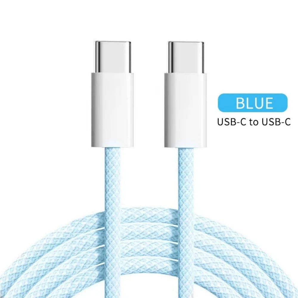 PD 60W chargeur rapide 5A USB C à câble de Type C pour Apple iPhone 16 15 Pro Max Plus charge rapide pour Huawei Samsung Xiaomi câble