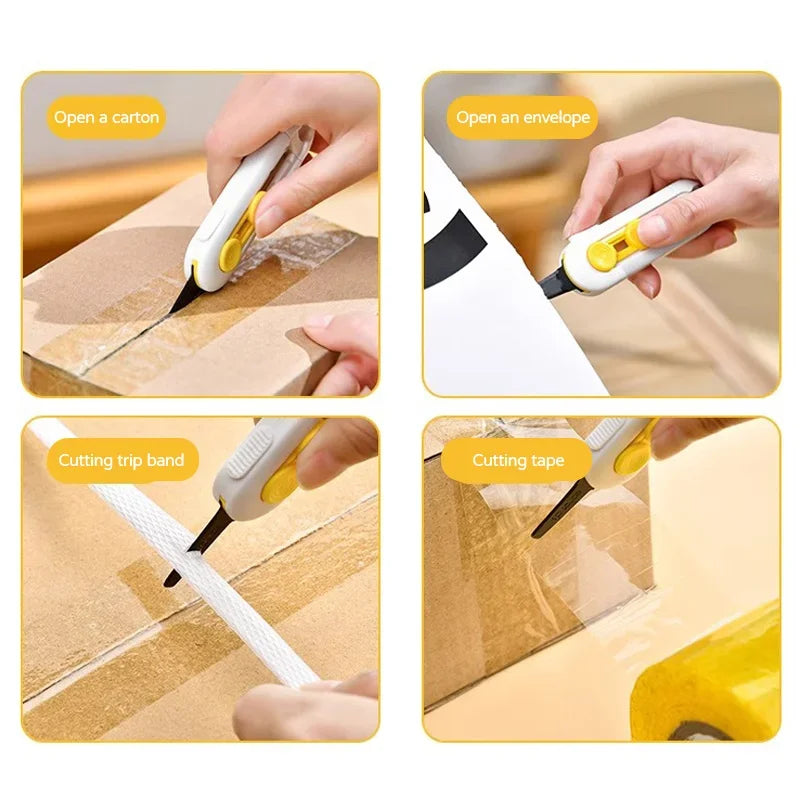 Coupe-boîte Mini coupe-boîte magnétique coupe-boîte serrure de sécurité pour l'ouverture des paquets Cartons ouvre-boîte rasoir parfait pour un usage domestique