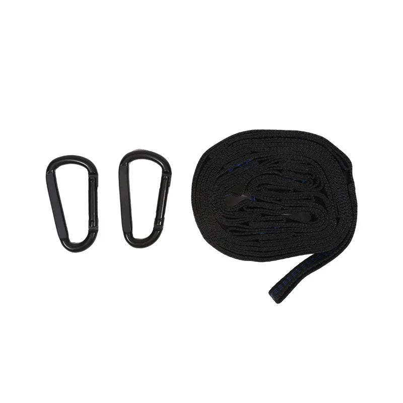 2 sangles de hamac haute capacité de charge 600 lbs de résistance à la rupture, corde de hamac en polyester à 5 anneaux