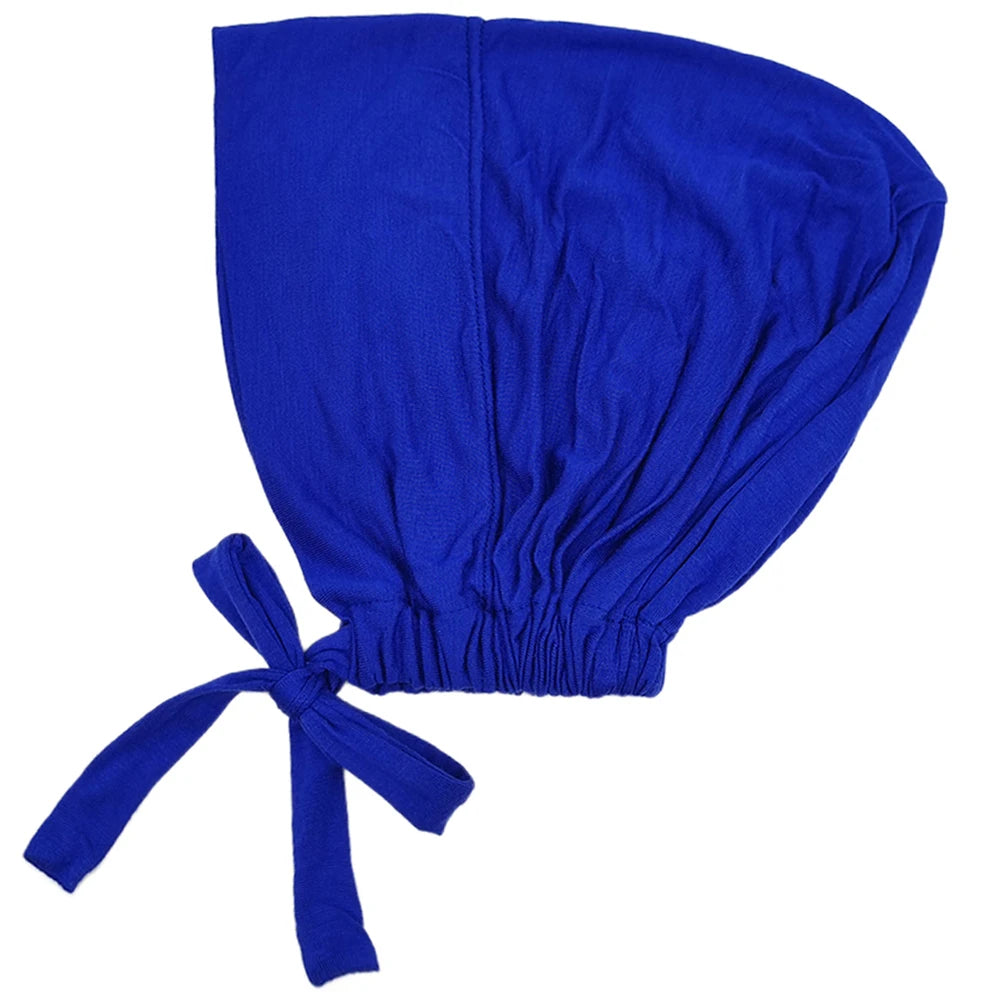 Turban musulman Modal, chapeau intérieur Hijab, sous-écharpe islamique, Bonnet indien, couvre-chef féminin, Turban Mujer Hijab avec corde