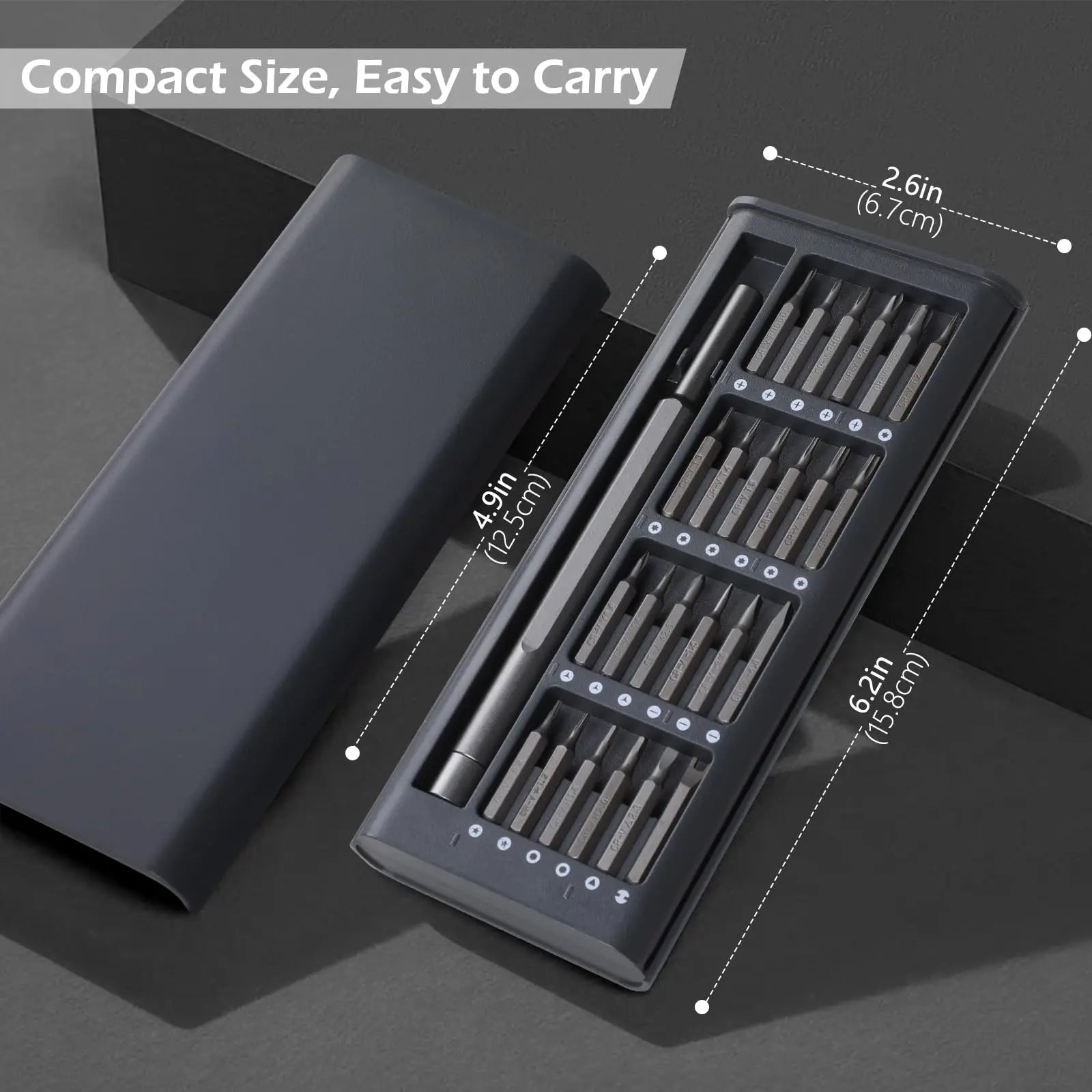 Jeu de tournevis de précision 25 en 1 Phillips, Torx, hexagonaux, plats et magnétiques pour iPhone, PC, montre, appareil photo et lunettes