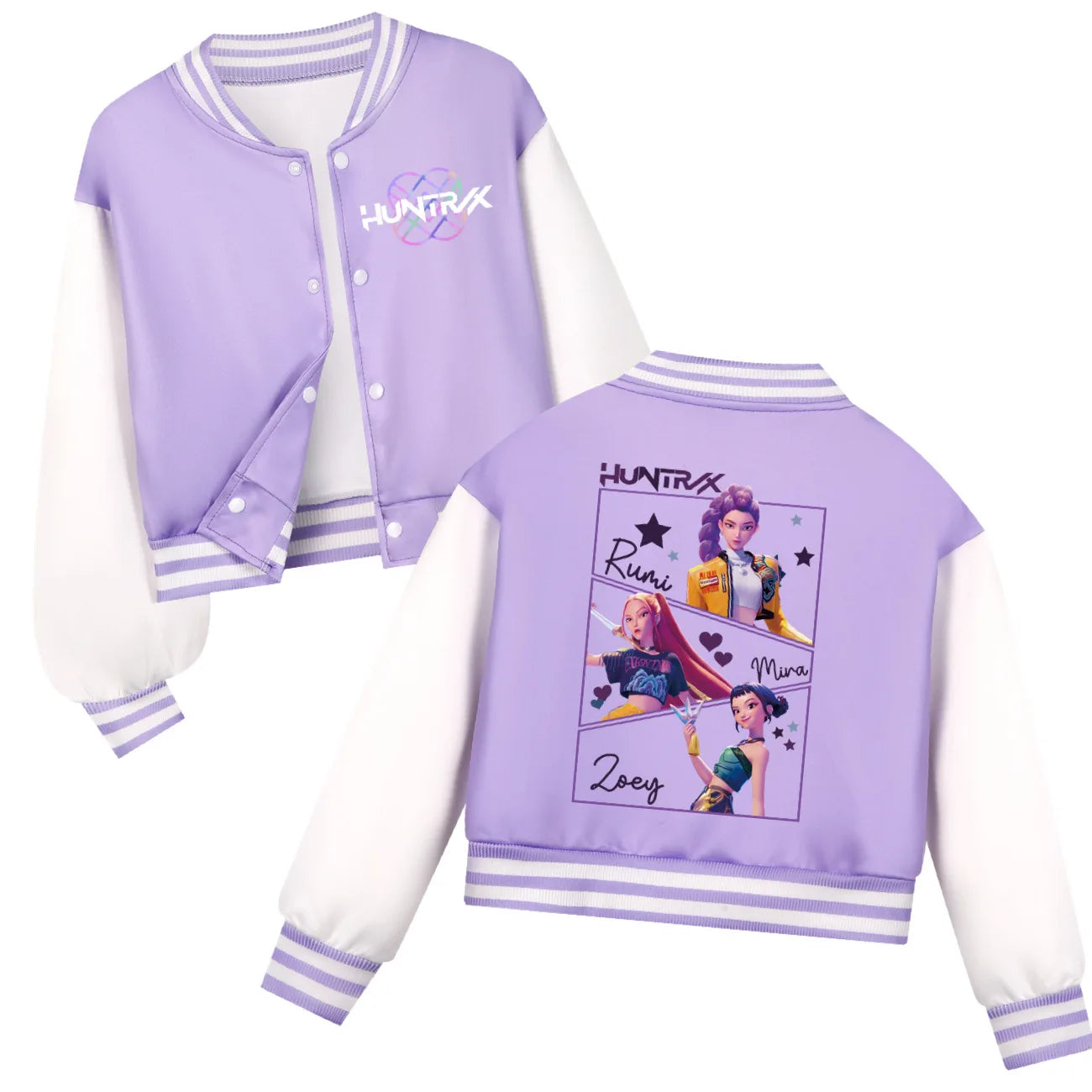 Tenue de baseball K-Pop pour enfants Huntrix, sweat-shirts à capuche décontractés printemps-automne, vêtements pour garçons et filles, déguisement pour bébés et enfants