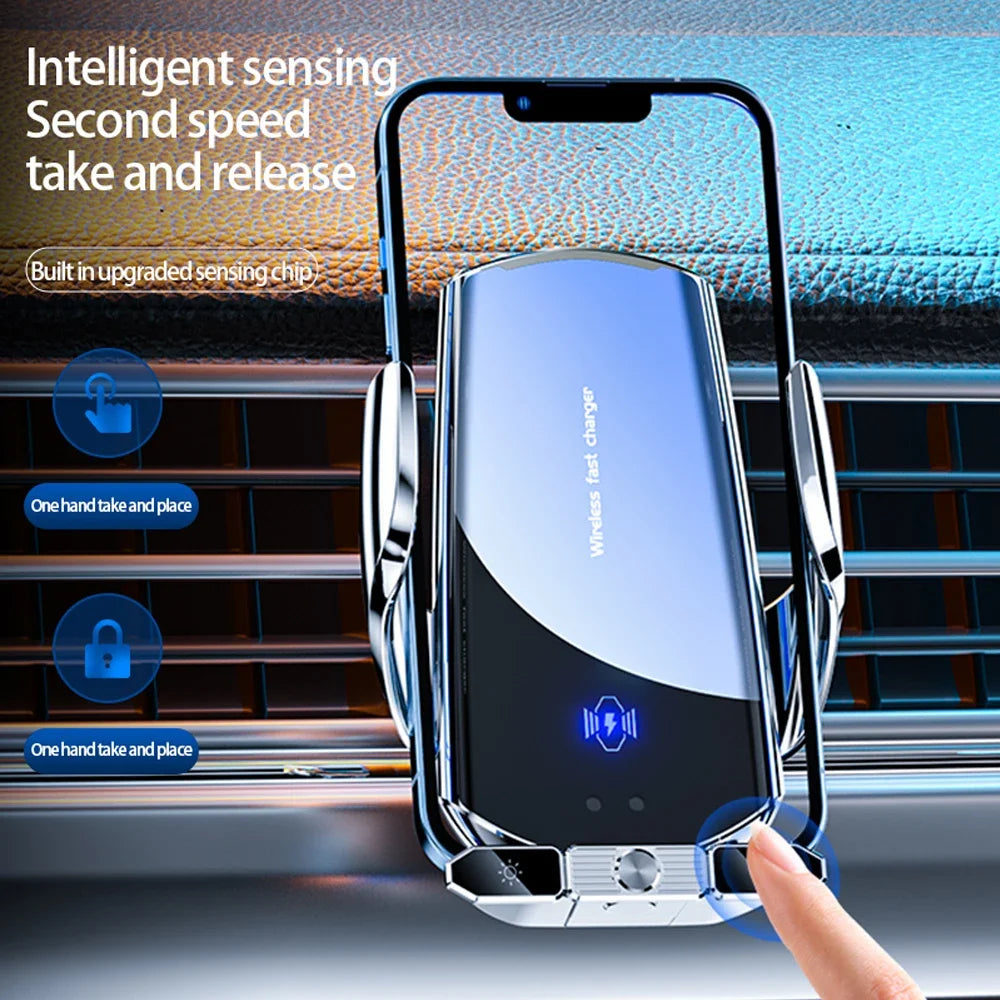 Support de téléphone magnétique à ventilation automatique pour voiture, chargeur sans fil, Station de charge rapide à Induction pour iPhone 16 15 14 13 Samsung Xiaomi