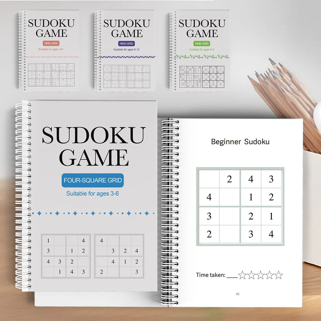 Fun & Educational Kids Sudoku Puzzle Book: Easy to Hard Levels for Children's Brain Training and Logic Skills Development