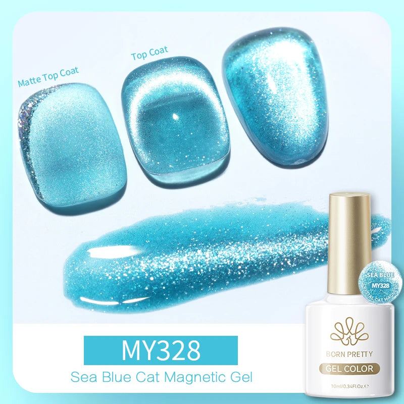 Vernis à ongles magnétique gel BORN PRETTY 10 ml Argent Clair de Couleur Chat - Accessoires pour les ongles - Vernis semi-permanent pour ongles d'automne et d'hiver