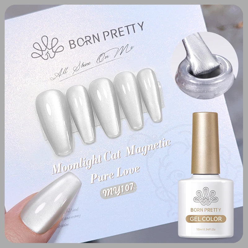 Vernis à ongles magnétique gel BORN PRETTY 10 ml Argent Clair de Couleur Chat - Accessoires pour les ongles - Vernis semi-permanent pour ongles d'automne et d'hiver