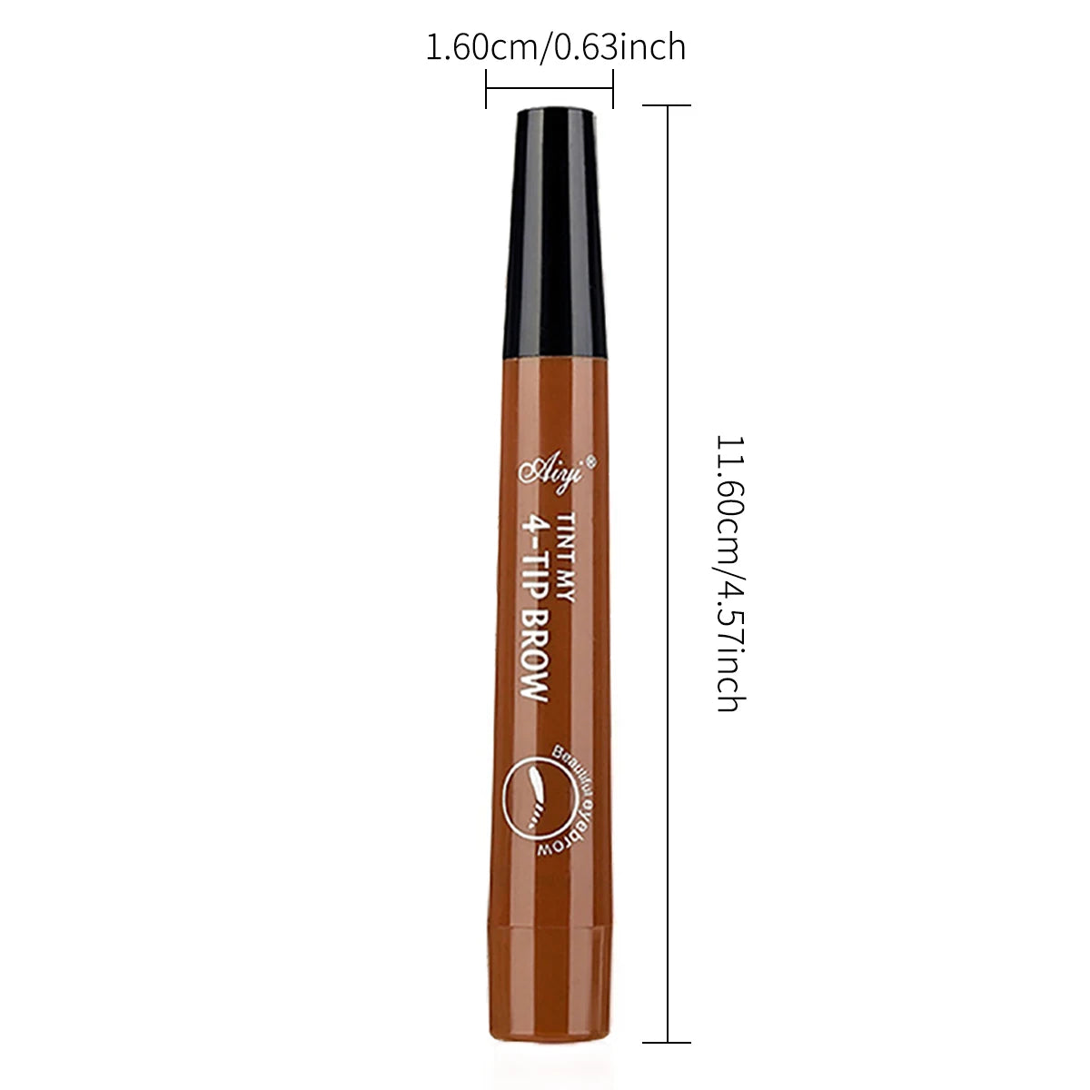 Crayon à sourcils microblading à 4 fourchettes, imperméable, maquillage naturel longue durée, cinq couleurs